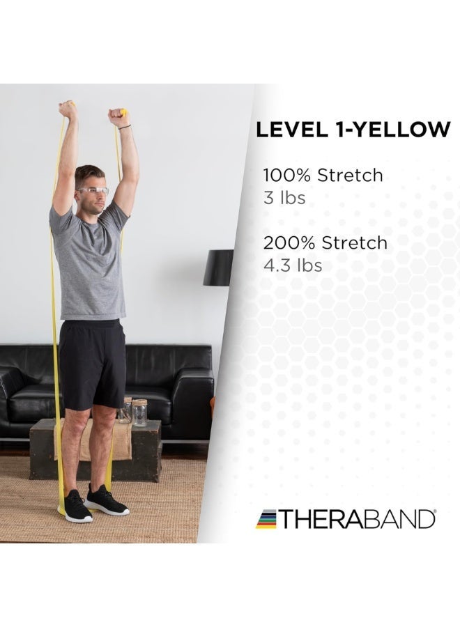 TheraBand Resistance Band (50-Yard Bulk Roll) – Yellow Thin Level 1 – Professional Exercise Band for Physical Therapy, Beginners, & Senior Fitness - Image 4