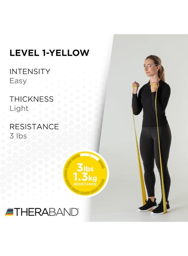 TheraBand Resistance Band (50-Yard Bulk Roll) – Yellow Thin Level 1 – Professional Exercise Band for Physical Therapy, Beginners, & Senior Fitness - Image 3