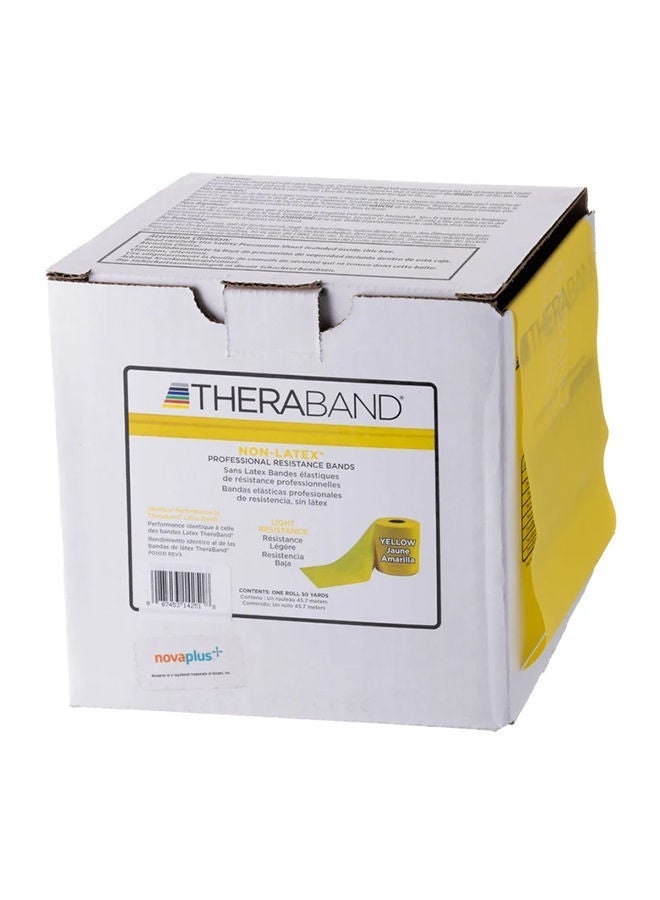 TheraBand Resistance Band (50-Yard Bulk Roll) – Yellow Thin Level 1 – Professional Exercise Band for Physical Therapy, Beginners, & Senior Fitness - Image 1