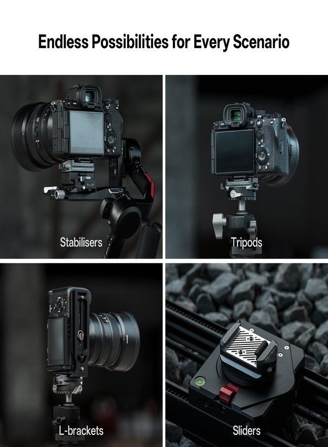 PGYTECH Quick Release Clamp V2, Compatible for Arca Swiss Plate Camera Mount Adapter with 1/4" to 3/8" Screw Thread for Tripods/Gimbals/Sliders/Stabilizers(Only Clamp) - Image 5