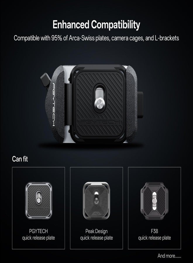 PGYTECH Quick Release Clamp V2, Compatible for Arca Swiss Plate Camera Mount Adapter with 1/4" to 3/8" Screw Thread for Tripods/Gimbals/Sliders/Stabilizers(Only Clamp) - Image 2