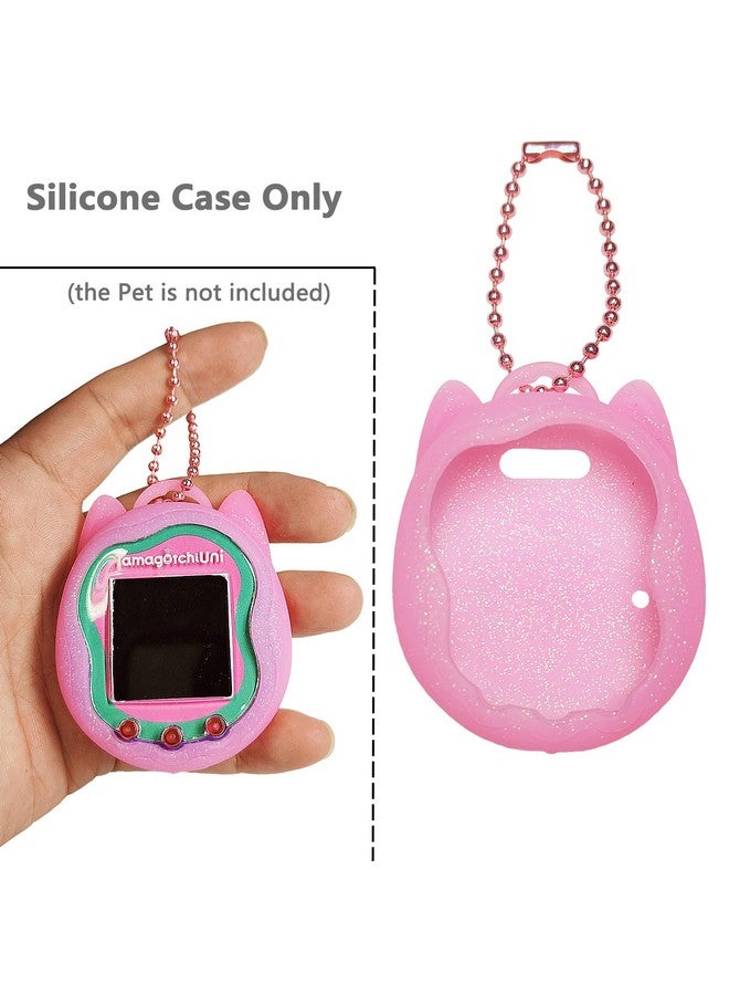 JCHPINE Silicone Case Replacement for Tamagotchi Uni, Screen Protector for Tamagotchi Uni Band Pet Accessories(Silicone Case and Screen Film) (Pink Case) - Image 3