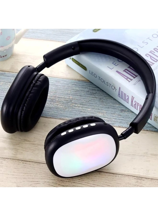 سماعات رأس بلوتوث RGB Super Bass + مع إضاءة متعددة الألوان - بفضل الصوت الجهير القوي والتصميم العصري - Image 2