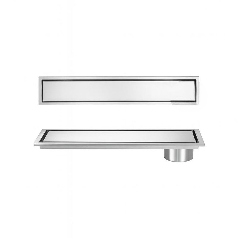 ZAP تصريف أرضي من الفولاذ المقاوم للصدأ بقطر 16 بوصة – قناة تصريف دش فاخرة مع مصيدة صراصير، ثقب جانبي وقلنسوة (كروم) - Image 1