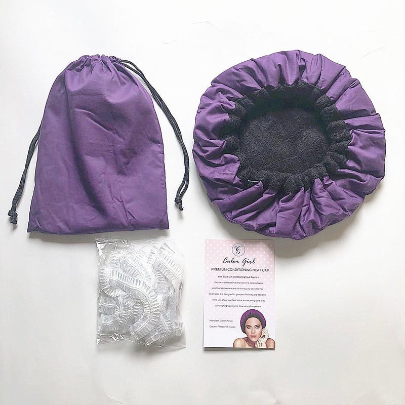 Sales Flaxseed Care Cap Microwave Heating Steam Cap Hair Care Baking Cap Heating - Image 1