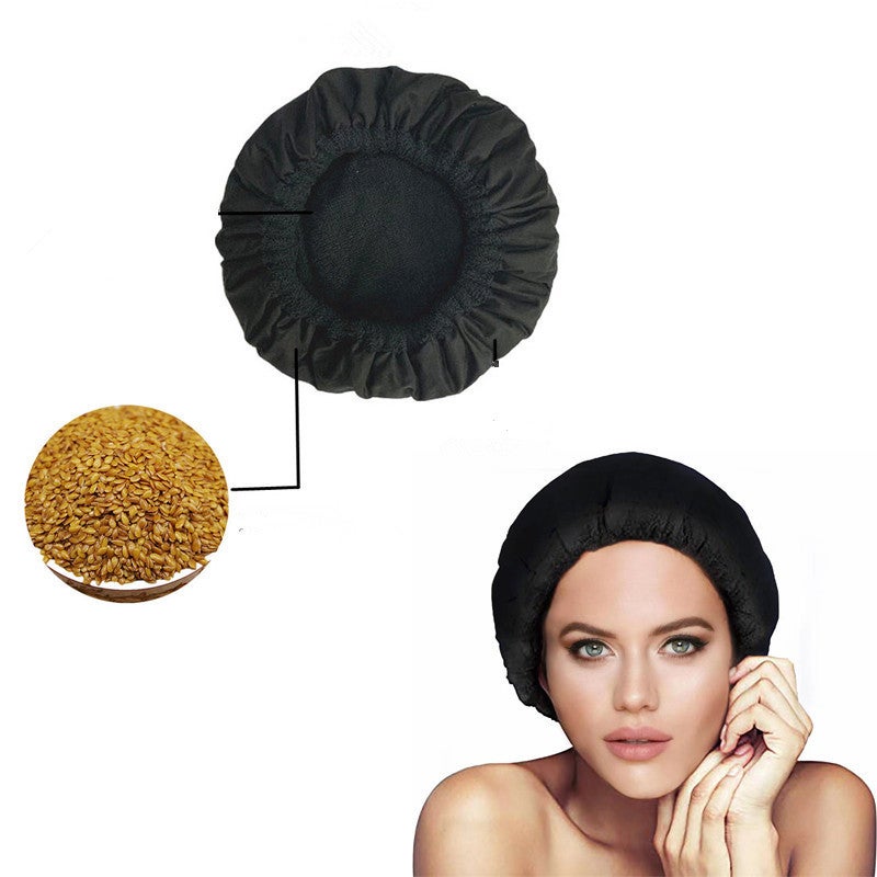 Sales Flaxseed Care Cap Microwave Heating Steam Cap Hair Care Baking Cap Heating - Image 2