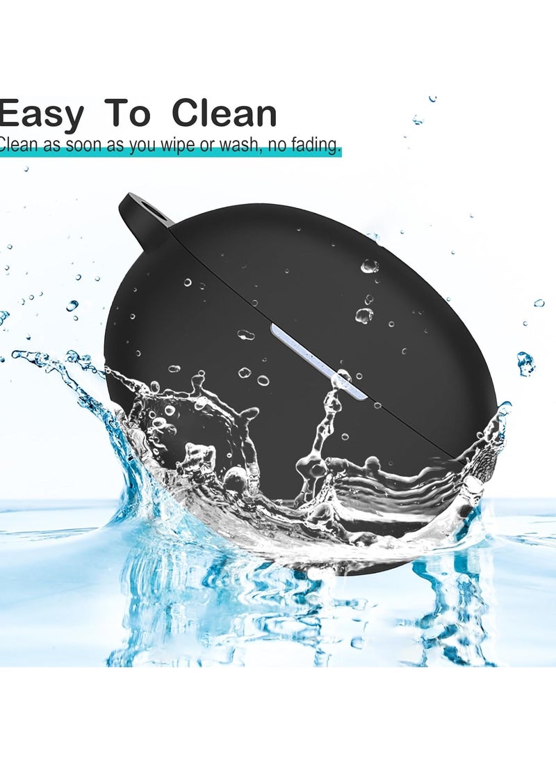 Compatible with Huawei Freebuds 6i Bluetooth Earphone Case, Silicone Soft Shell Waterproof Case Black