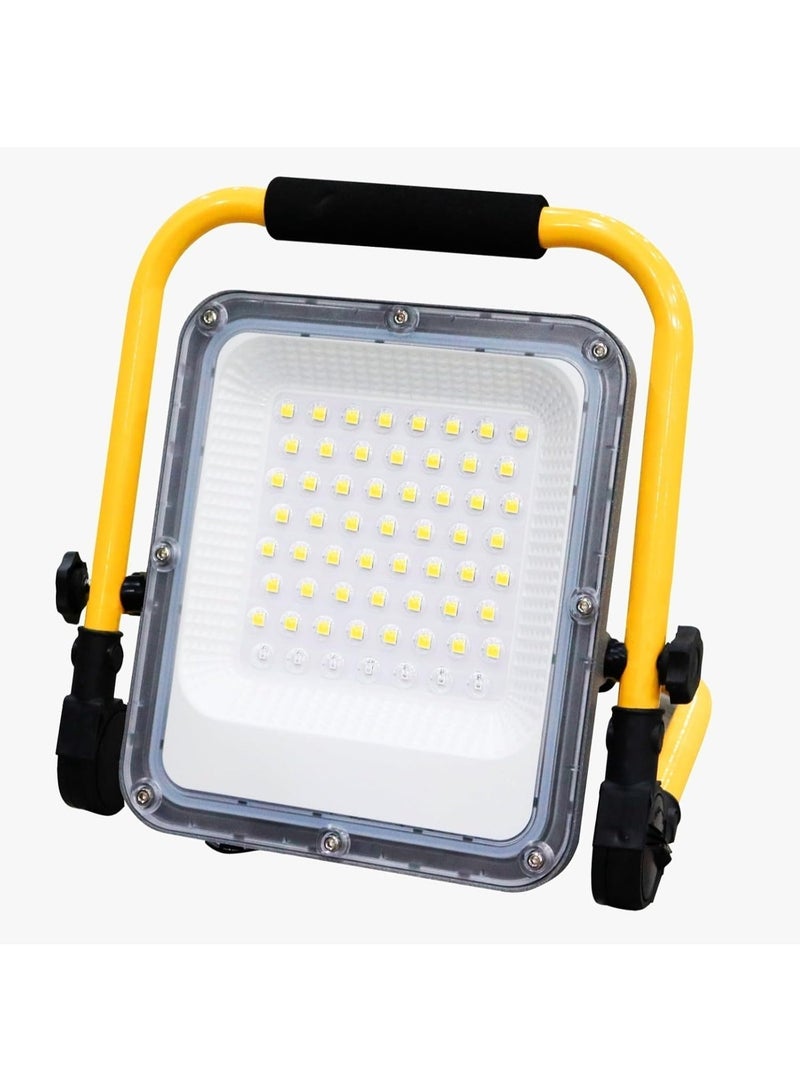 نوفيكس مصباح NOVEX الكشّاف القابل للشحن بقوة 100 واط مع حامل – NPFL-100W إضاءة فائقة السطوع. محمول. مقاوم للماء. مثالي للتخييم والاستخدام الخارجي.  مصباح NOVEX الكشّاف المحمول القابل للشحن بقدرة 100 واط هو شريكك المثالي للتخييم، وحالات الطوارئ، ومواقع العمل، والسفر، والاحتياجات المنزلية الاحتياطية، والمغامرات الخارجية. مزوّد بمصابيح LED عالية السطوع، ووضعَي إضاءة، وحامل قوي، ليمنحك أقصى إضاءة متى وأينما احتجت إليها. - Image 1