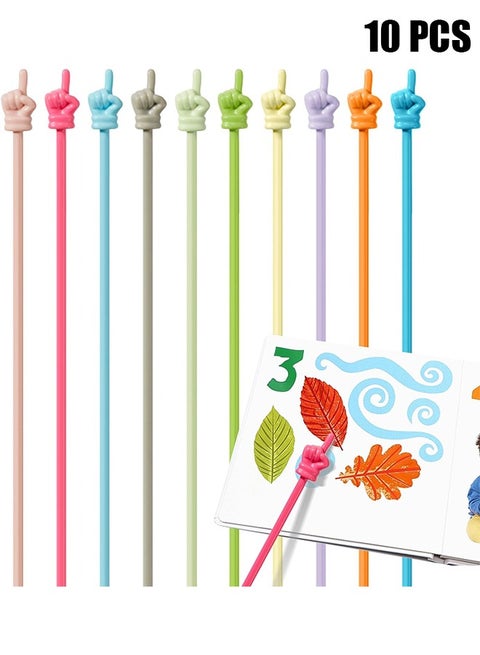 10 Pcs Finger Pointer for Classroom, Reading Pointers for Kids, Hand Pointing Stick, Teaching Finger Class Pointer for Teachers, Classroom Teacher Must Haves Supplies Essentials (Macaron)