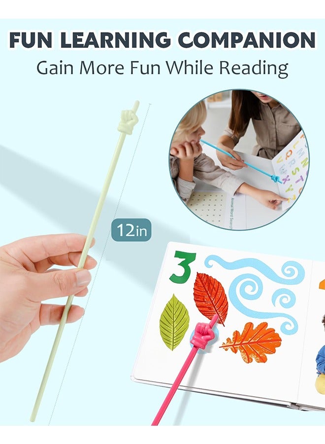 10 Pcs Finger Pointer for Classroom, Reading Pointers for Kids, Hand Pointing Stick, Teaching Finger Class Pointer for Teachers, Classroom Teacher Must Haves Supplies Essentials (Macaron)