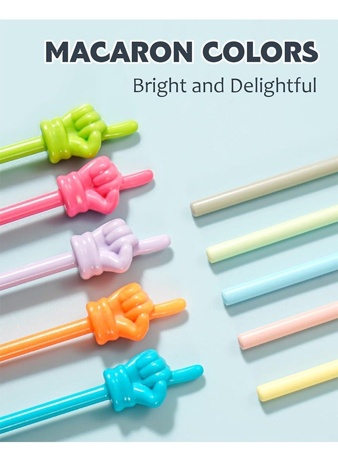 10 Pcs Finger Pointer for Classroom, Reading Pointers for Kids, Hand Pointing Stick, Teaching Finger Class Pointer for Teachers, Classroom Teacher Must Haves Supplies Essentials (Macaron)