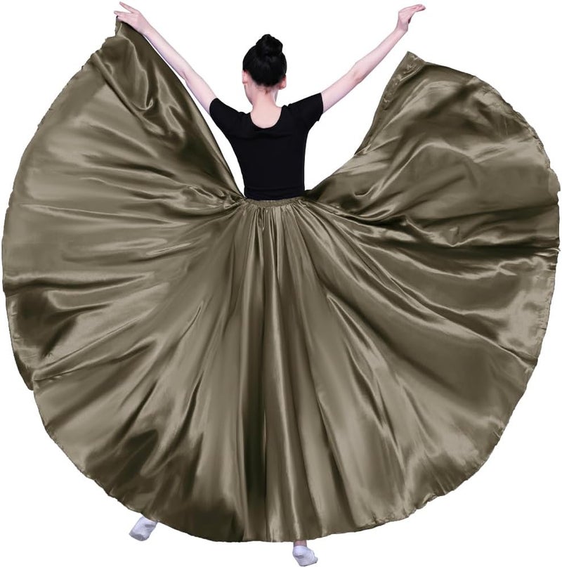 Sancan Womens Full Ankle Length Retro Long Maxi Tea Skirt for Dance Halloween Costume Party Cosplay Renaissance Festival Faire - Image 3