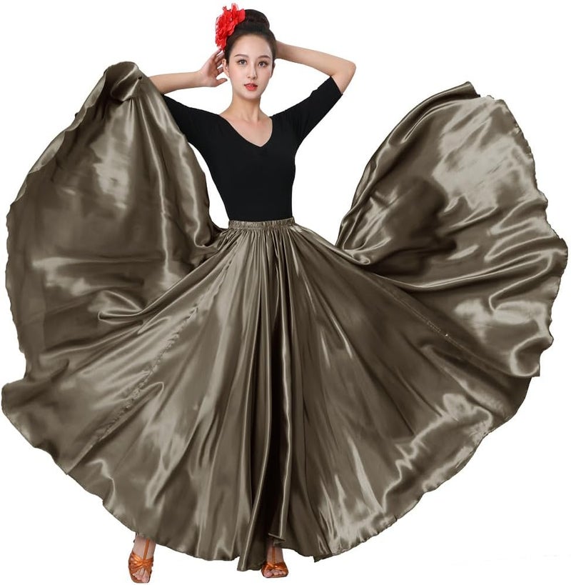 Sancan Womens Full Ankle Length Retro Long Maxi Tea Skirt for Dance Halloween Costume Party Cosplay Renaissance Festival Faire - Image 1