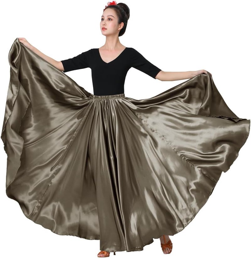 Sancan Womens Full Ankle Length Retro Long Maxi Tea Skirt for Dance Halloween Costume Party Cosplay Renaissance Festival Faire - Image 2