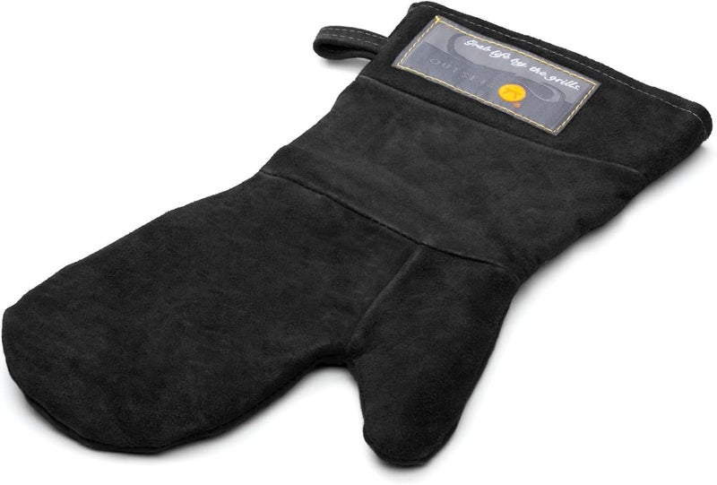 Outset Black Leather Grill Mitt 8.5” x 17” - Image 3
