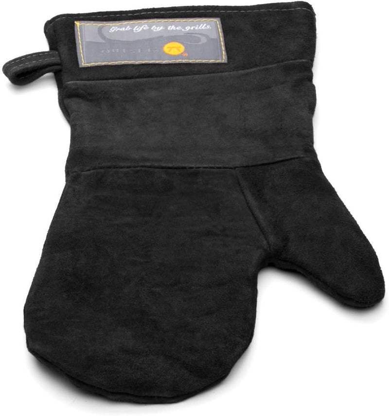 Outset Black Leather Grill Mitt 8.5” x 17” - Image 2