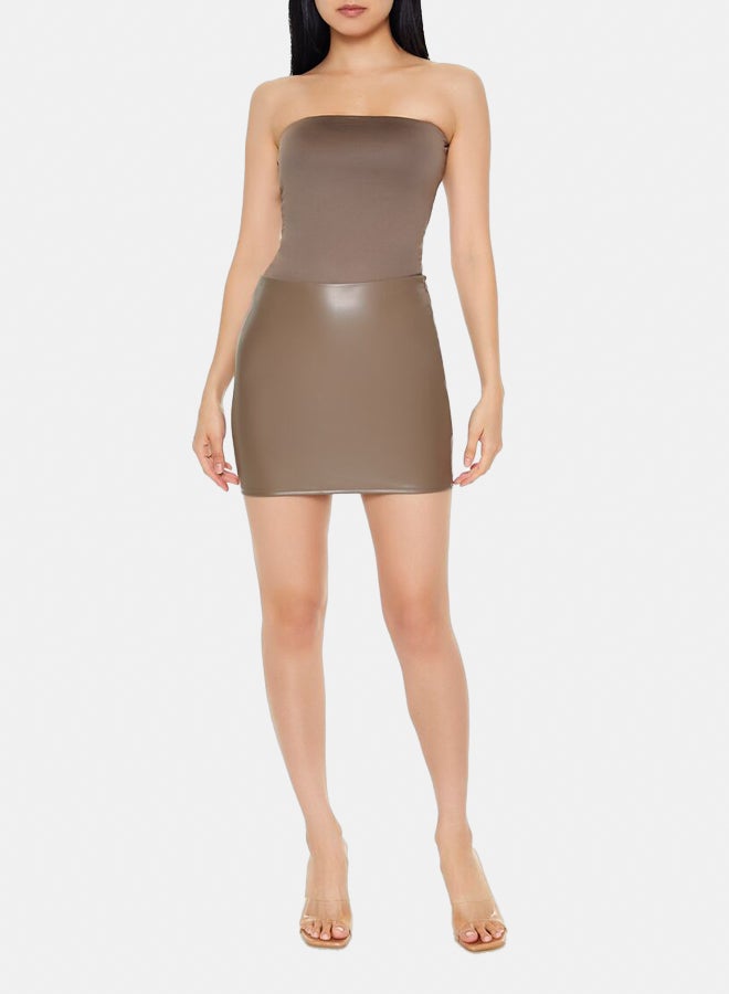 FOREVER 21 Faux Leather Mini Skirt - Image 3