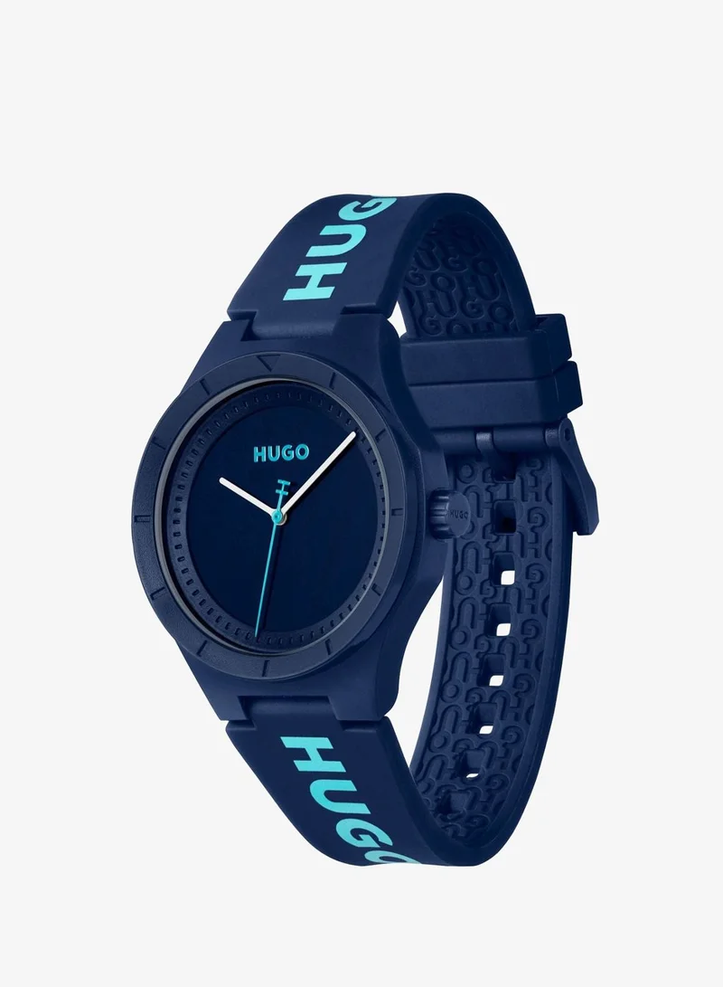 HUGO  #Lit For Him Collection Analog Quartz Watch For Men With Silicone Bracelet - 1530344 for Men | Best Price UAE