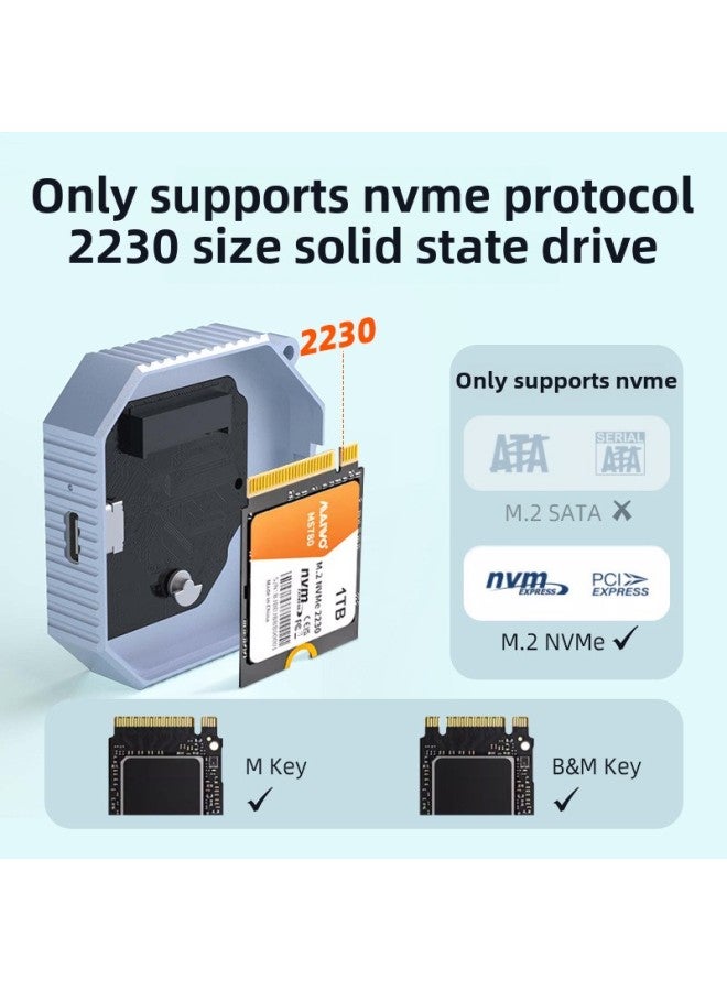 Maiwo MAIWO K1724P Magnetic Suction Mobile Phone Hard Disk Box 2230 Mobile Solid State M.2 NVMe Hard Disk Box-Color:K1724p M.2 Magnetic Hard Drive Box - Image 3