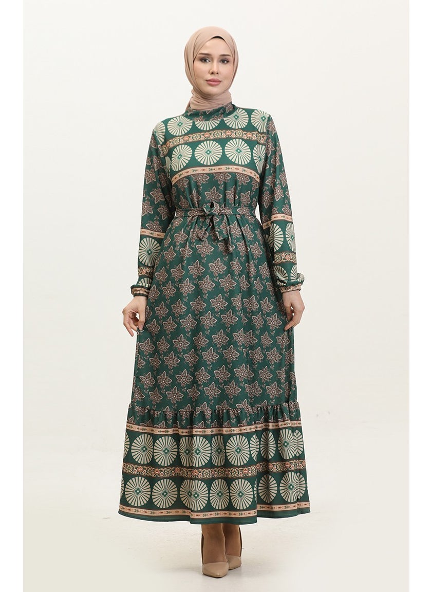 Spring Pattern Dress 0366-03 Emerald Green - pzsku/Z14F5225C71FE4E201FC7Z/45/_/1738793511/72bb7c83-3dfd-4bde-8482-6e02f6461638