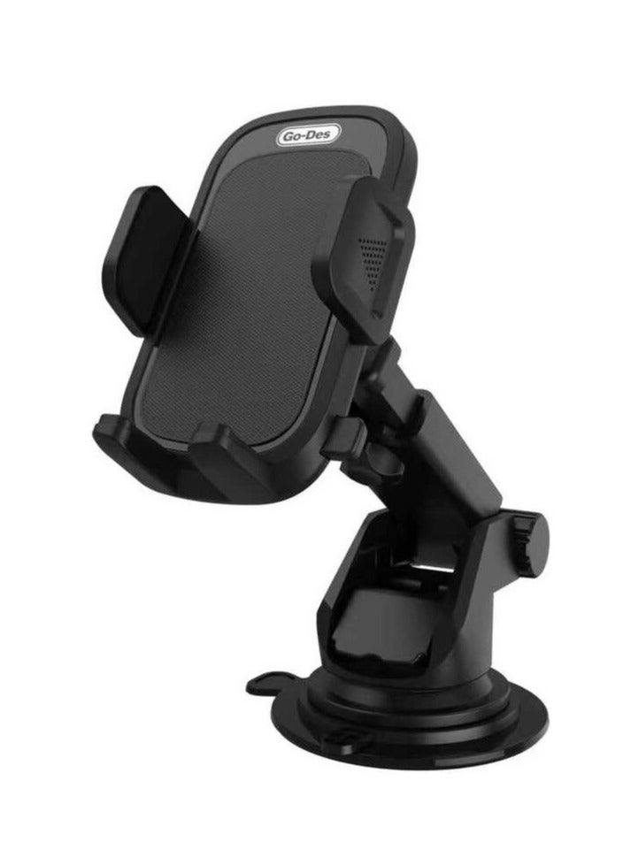 Car Mobile Holder – 360° Rotation  Adjustable Stand for Dashboard, Windshield  Air Vent, Universal Car Phone Mount, Black - Image 2