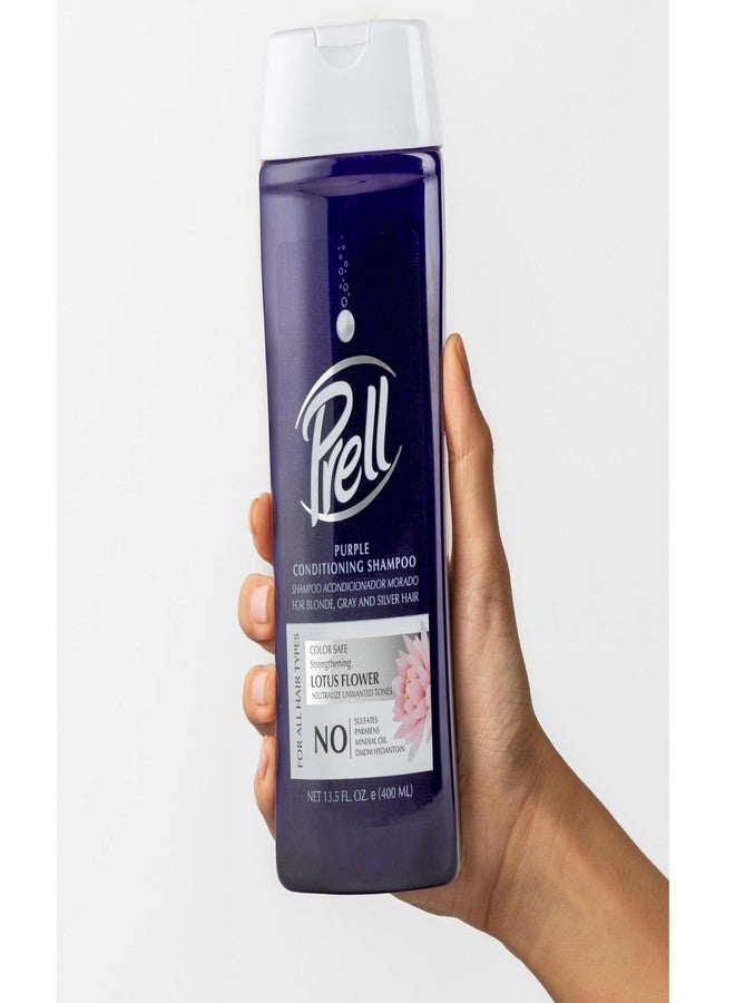 Prell Lotus Flower Color Safe Strengthening Purple Conditioning Shampoo for All Hair Types, 13.5 fl.oz (Pack of 2) - Image 4