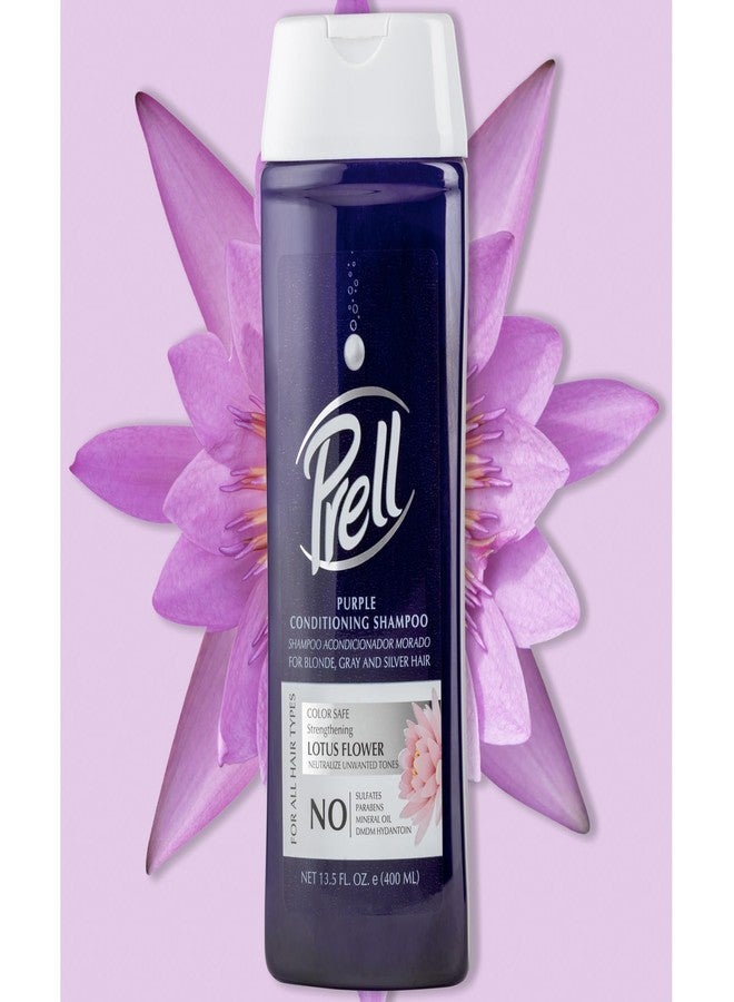 Prell Lotus Flower Color Safe Strengthening Purple Conditioning Shampoo for All Hair Types, 13.5 fl.oz (Pack of 2) - Image 2