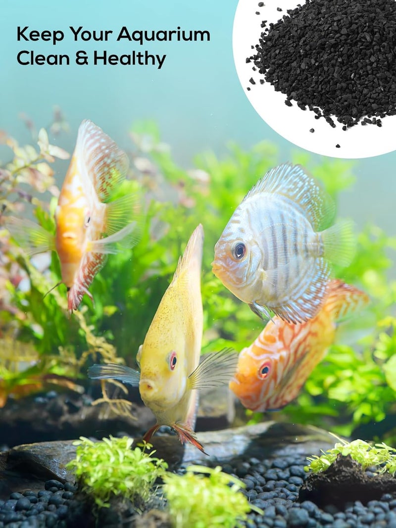VAYINATO ® Activated Carbon Aquarium Filter Bags Fish Tank, 1kg- Aquarium Filter Media Activated Carbon Granules - Pond Canister Filter Net Mesh Granules by Petzlifeworld - Image 5