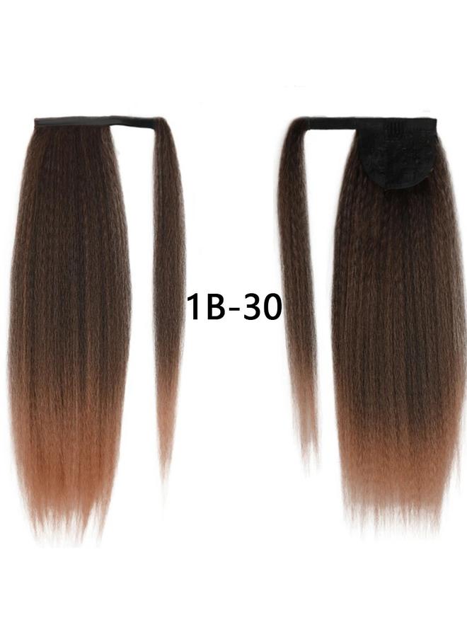 Bluejw Velcro Corn Whisker Horsetail Yaki Kinky Straight Chemical Fiber Wig Horsetail Fluffy Ponytails - Image 1
