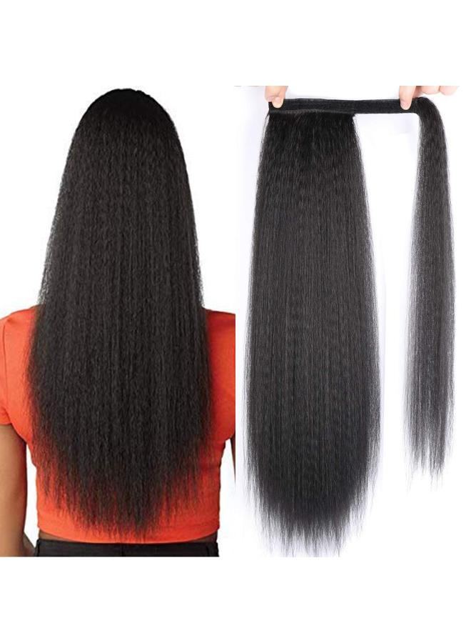 Bluejw Velcro Corn Whisker Horsetail Yaki Kinky Straight Chemical Fiber Wig Horsetail Fluffy Ponytails - Image 2