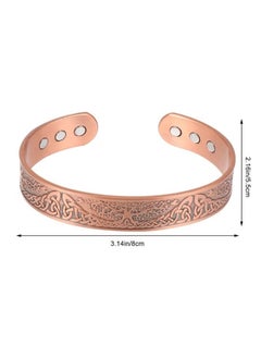 Generic Pure Copper Magnetic Bracelet Magnetic Therapy Bracelet Magnetic Healing Bracelet Cuff Bracelet Energy Healing Bracelet for Women Men Joint Pain Arthritis Relief  - Image 4