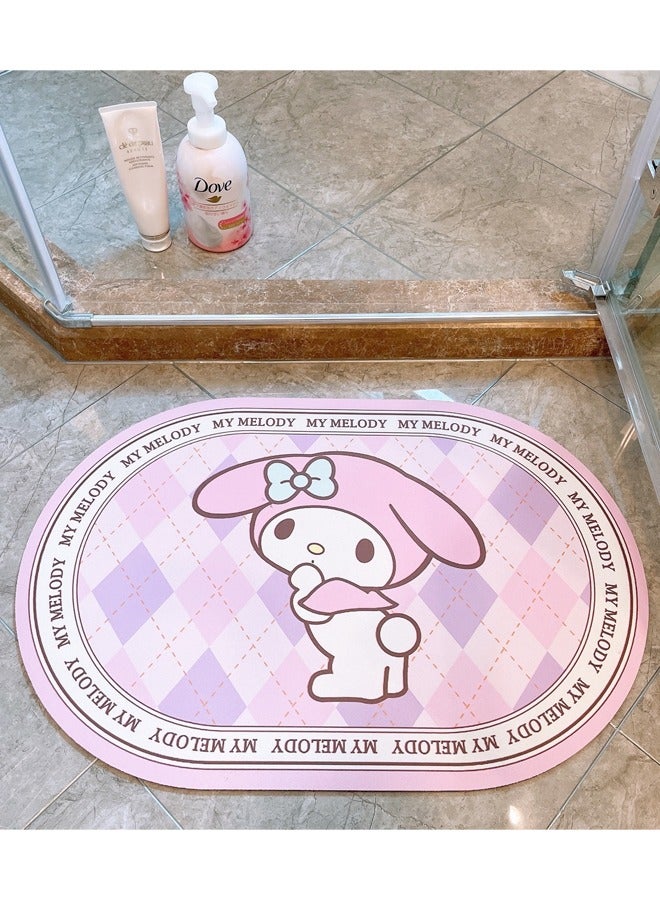 سجادة أرضية ناعمة فائقة الامتصاص مقاومة للانزلاق لغرفة الاستحمام ، سجادة حمام من الألياف الدقيقة من الطين المشطورة ، قوية سريعة الجفاف ، سهلة التنظيف 40 * 60 سم - Image 3