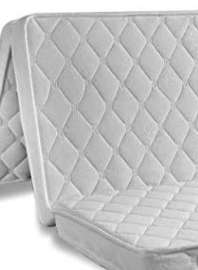 SULSHA Premium Medicated Quilted Folding Mattress Two Sided Usage with storage bag White/Beige 180x90x7 cm - Image 5