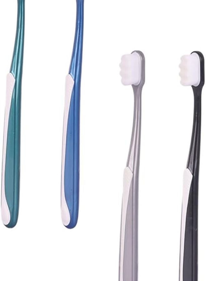 4Pcs Adult Fur Toothbrushes Soft Bristles Large Head For Sensitive Teeth Daily Use Random Color - Image 1
