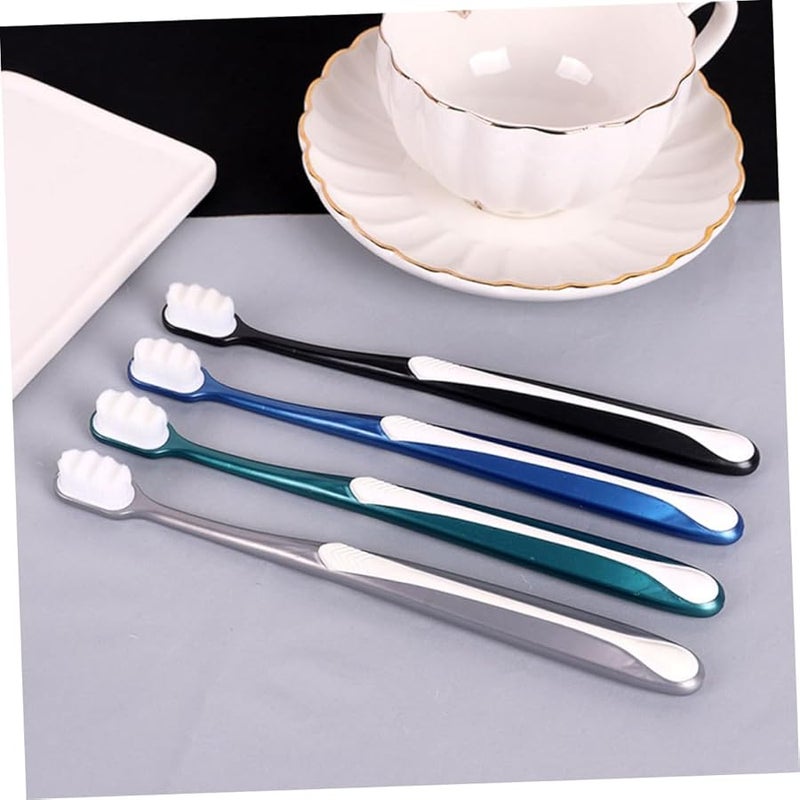 4Pcs Adult Fur Toothbrushes Soft Bristles Large Head For Sensitive Teeth Daily Use Random Color - Image 5