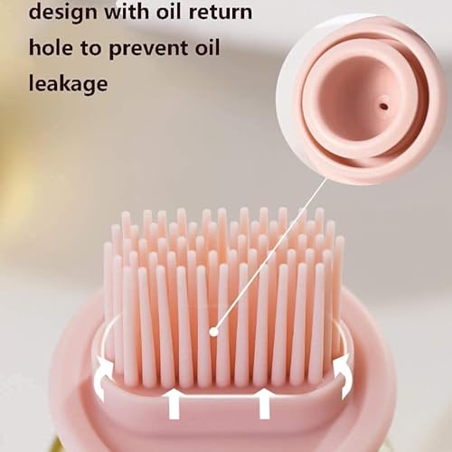 TAZLYN Kitchen Accessories Items for Home Oil Dispenser with Brush Oil Brush for Cooking Silicone Oil Brush for Kitchen use Oil Spreader for dosa pan oiling Brush Baking, BBQ, Marinating(Glass) - Image 3
