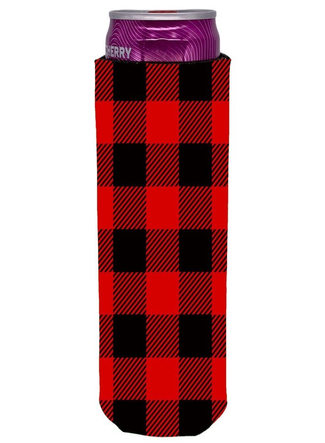 Coolie Junction Buffalo Check Flannel Slim Can Coolie - Image 1