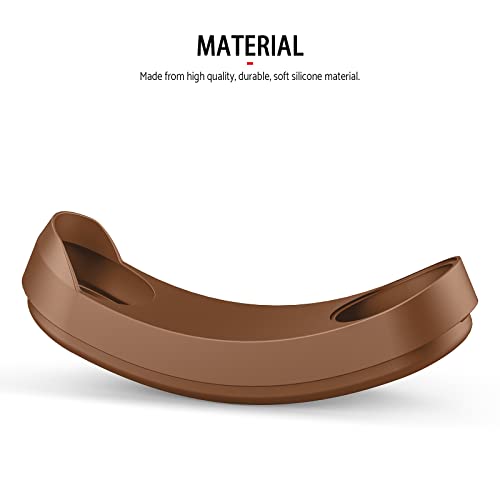 PUUUCI Silicone Case for Google Nest Hello Doorbell (Battery) 2021 Cover - Weatherproof Protective Nest Doorbell Silicone Skin Case (Brown) - Image 3