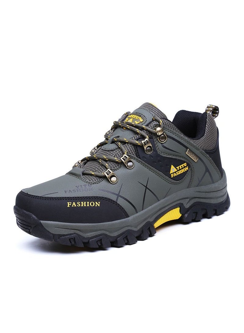 OUTAD Camping Climbing Lace-Up Hiking Shoe  Green - Image 1