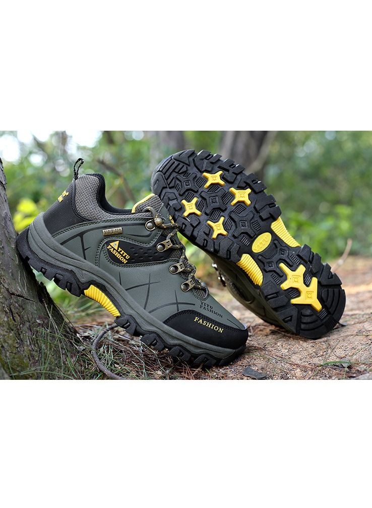 OUTAD Camping Climbing Lace-Up Hiking Shoe  Green - Image 3
