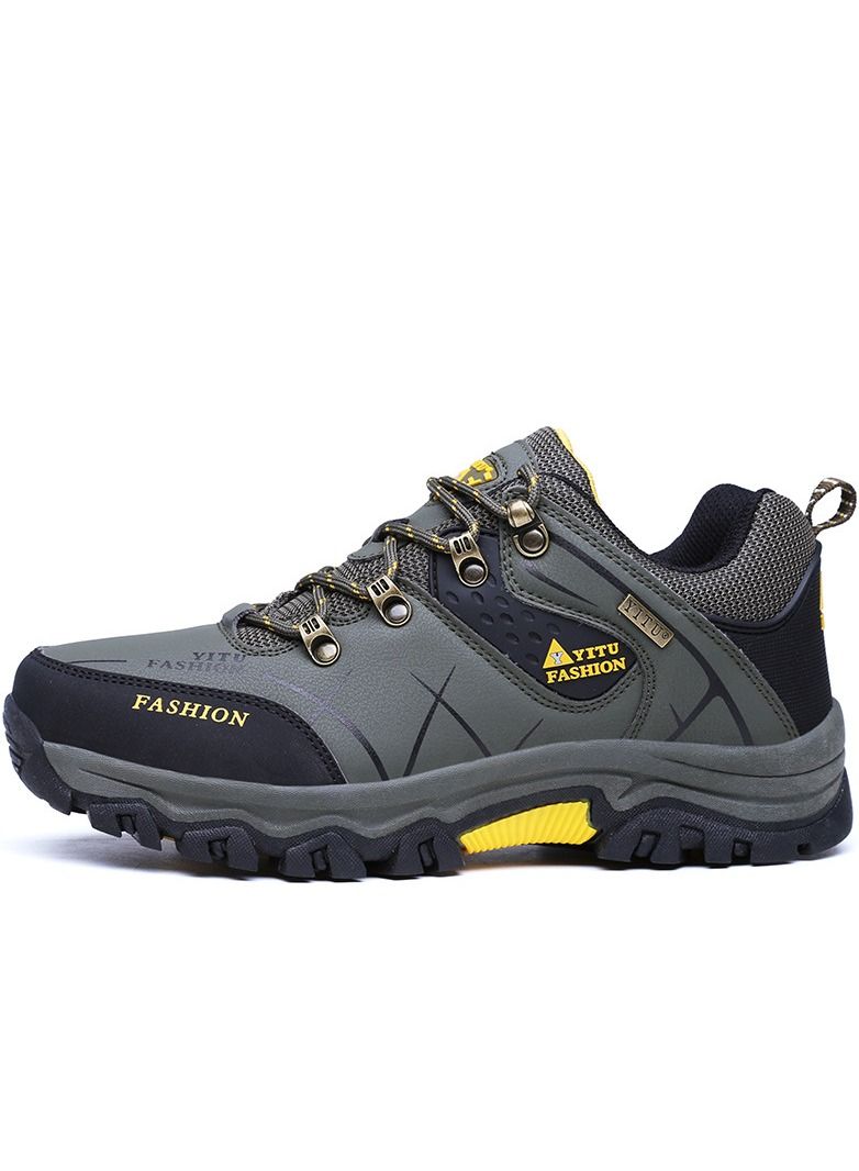 OUTAD Camping Climbing Lace-Up Hiking Shoe  Green - Image 2