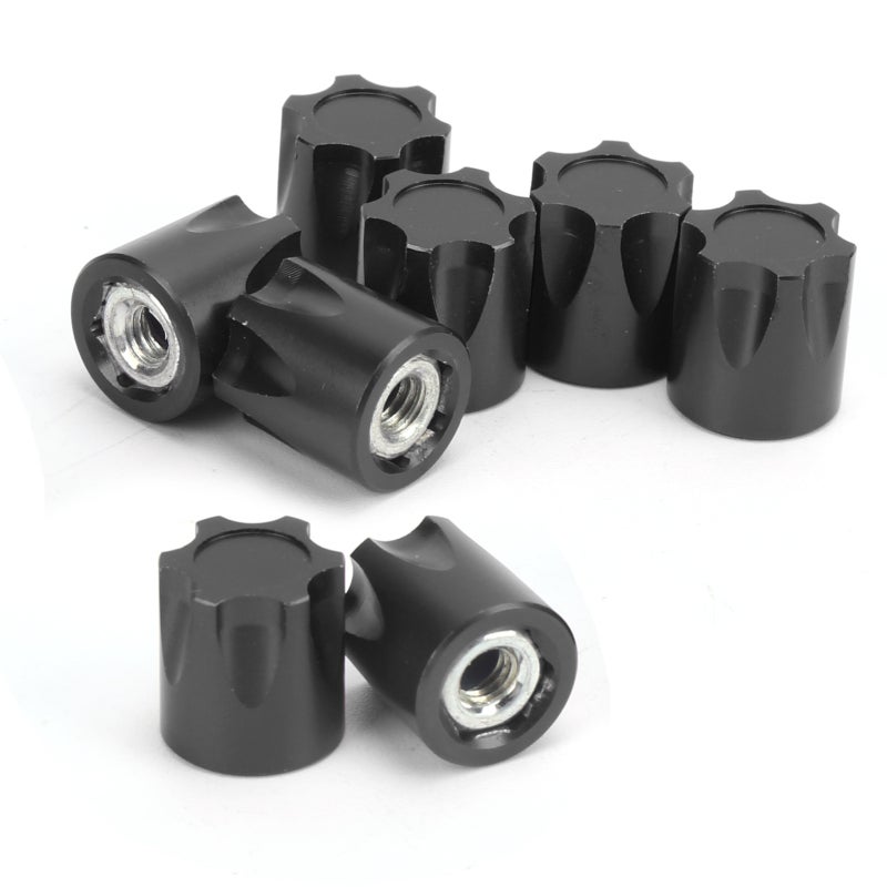 RC Wheel Nuts: Black 1/10 Scale Aluminum Alloy - Corrosion Resistant Lightweight High Strength RC Wheel Center Cap for RC Crawler Upgrades, RC Truck Modifications - Image 5