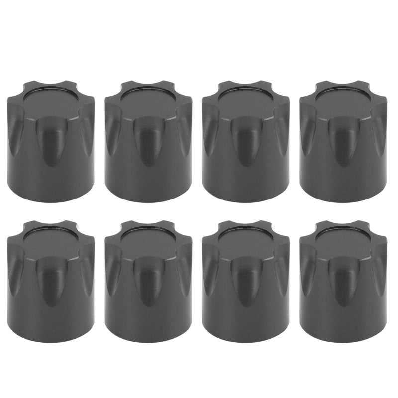 RC Wheel Nuts: Black 1/10 Scale Aluminum Alloy - Corrosion Resistant Lightweight High Strength RC Wheel Center Cap for RC Crawler Upgrades, RC Truck Modifications - Image 1