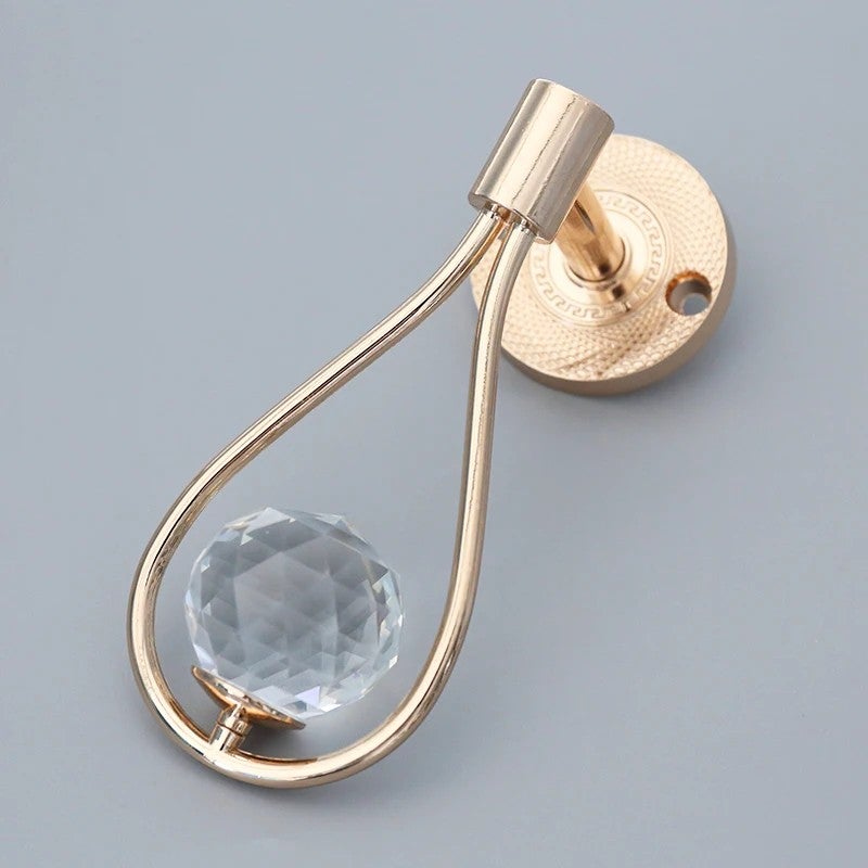 Y&D Modern Simple Metal Shower Curtain Rings Decorative Wall Drapery Holdback Hooks - Hanging Curtain Accessories Set - Image 1