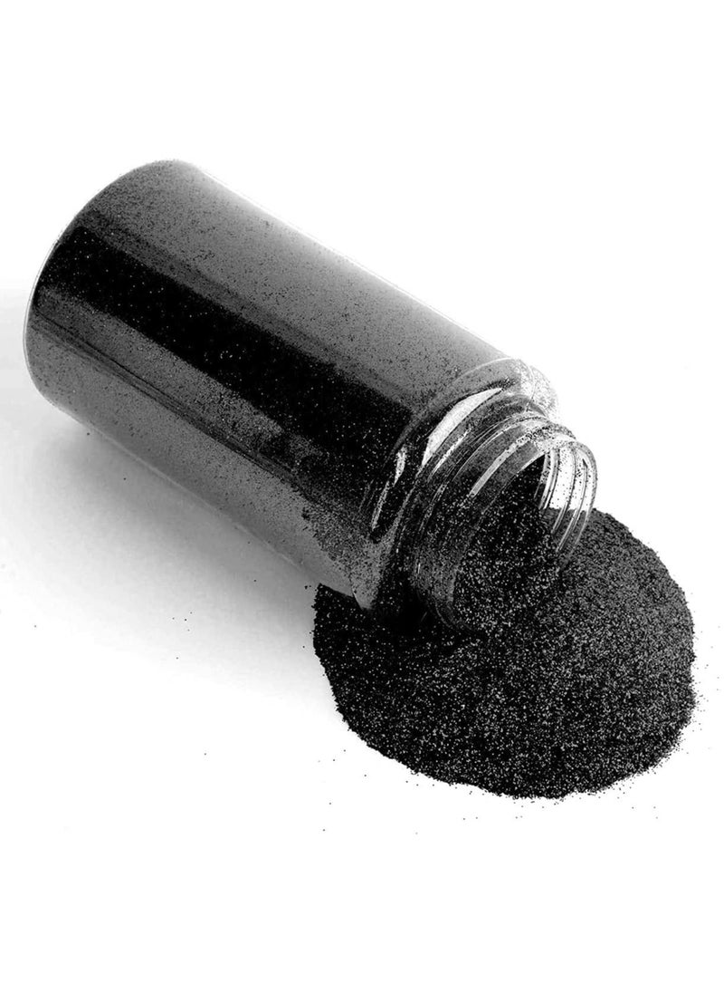 MARKQ Glitter Shaker Bottle, 100g Black Glitter Pots for Resin Epoxy Slime Painting Scrapbooking Arts and Crafts Supplies  - Image 1