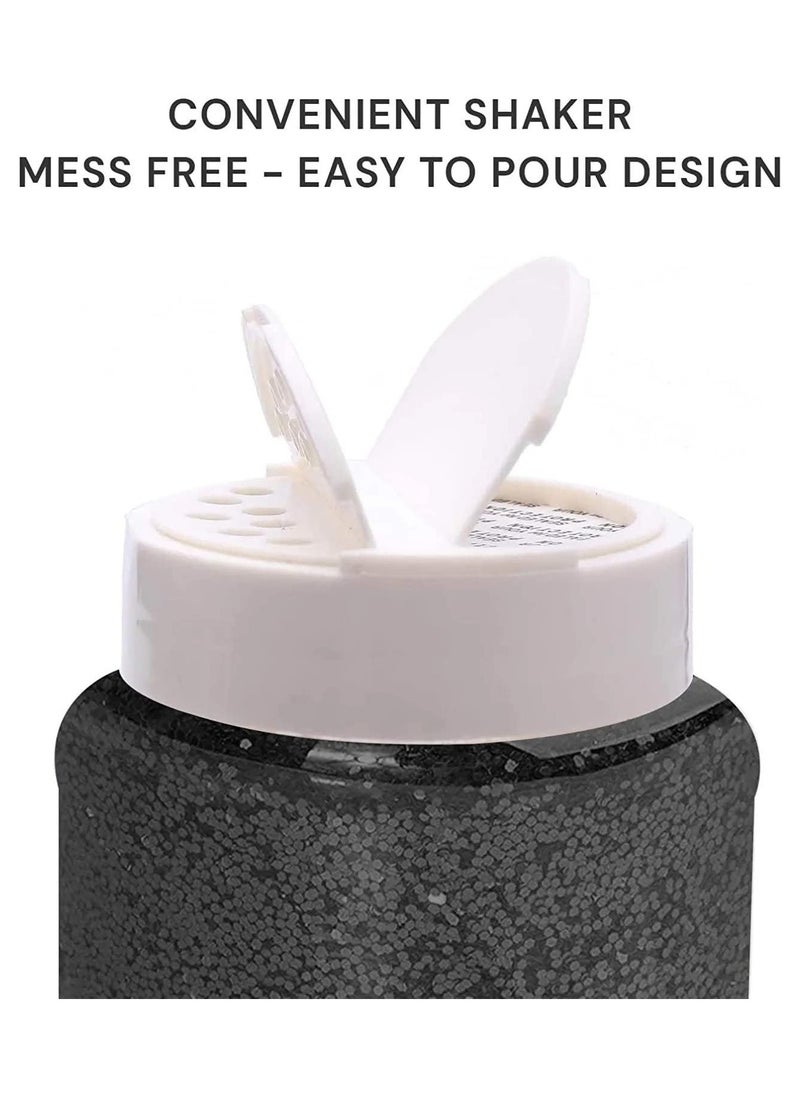 MARKQ Glitter Shaker Bottle, 100g Black Glitter Pots for Resin Epoxy Slime Painting Scrapbooking Arts and Crafts Supplies  - Image 3