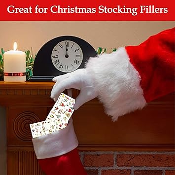 Leesgel Christmas Stocking Fillers 10 Sheets Luminous Christmas Temporary Tattoos for Kids Christmas Decorations Christmas Stickers for Xmas Party Supplies Favors Bags - Image 5