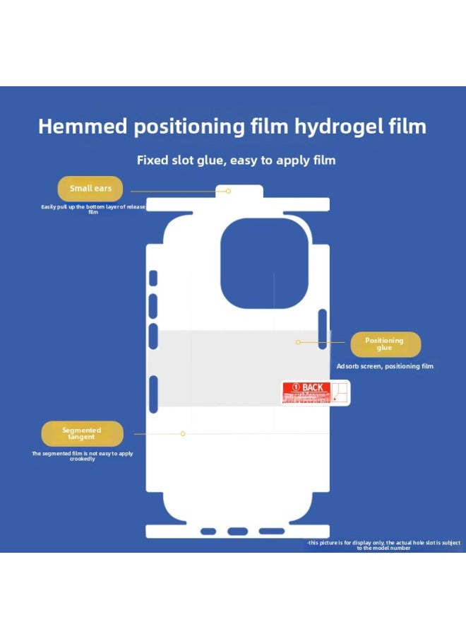Suitable For Iphone 16promax Positioning Sticker Edge Hydrated Film For Iphone15/14 HD Full Package TPU Mobile Phone Soft-Color:Dust Removal Paste-Dimensions:For Iphone 16promax  - Image 3
