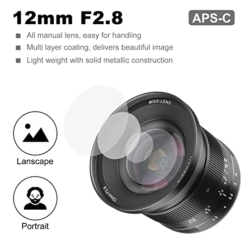7Artisans 12mm F28 Mark Ultra Wide Angle APSC Manual Focus Prime Lens Compatible for Sony E Mount Mirrorless Cameras A6500 A6300 - Image 3