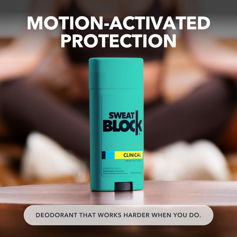 SweatBlock Clinical Strength Deodorant and Antiperspirant for Men and Women Coastal Fresh Scent 2 Pack 48 Hour Protection Against Odor and Excessive Sweat Ideal for Active Lifestyles and Daily Use - Image 5